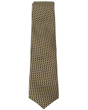 ZEGNA ジオメトリックパターン ネクタイ - ホワイト