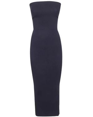 Entire studios Vestido Midi Palabra De Honor - Azul