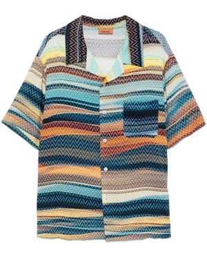 Missoni Zigzag-Print Shirt - Blue