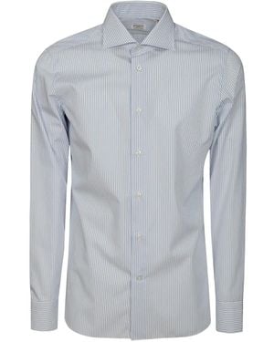 Borriello Striped Button Shirt - ブルー