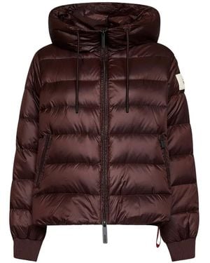 AFTER LABEL Blaine Quilted Hooded Coat - Brown