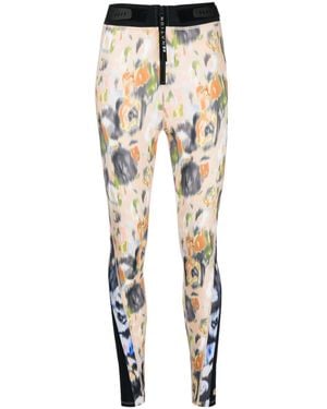 P.E Nation Graphic-Print High-Waisted Leggings - Natural