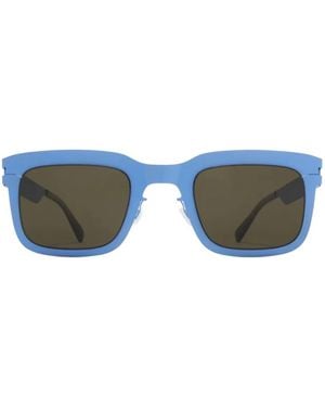 Mykita Sonnenbrille Mit Eckigem Gestell - Blau