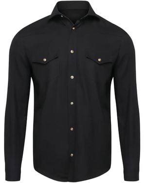 Marco Pescarolo Western Pockets Shirt Jacket - Black