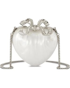 Self-Portrait Bolso de mano con forma de corazón - Blanco