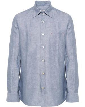 Kiton Nerano Long-Sleeve Shirt - Blue