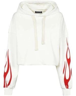 Vision Of Super Flame-print Hoodie - ホワイト
