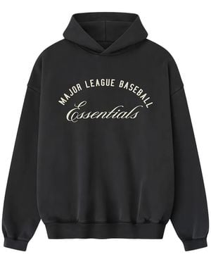 Fear Of God Essentials Logo-Print Hoodie - Black
