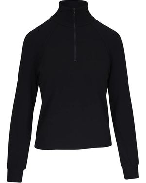 Majestic Filatures Sweatshirt Mit Reißverschlusskragen - Schwarz