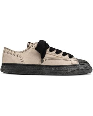 General Scale. Roy Smudged Canvas Trainers - Black