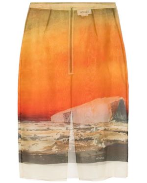 Monse グラフィック スカート - オレンジ