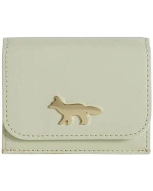 Maison Kitsuné Eddie Plaque Trifold Wallet - Natural