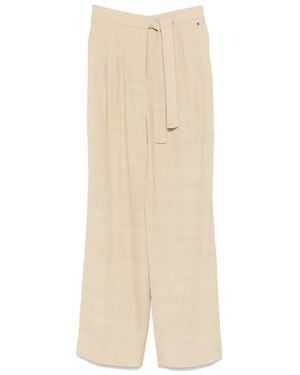 Herno Pantalon À Taille Élastiquée - White