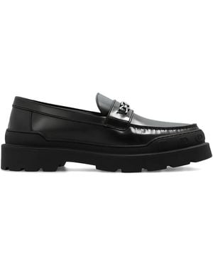 Gucci Interlocking G Leather Loafers - Black