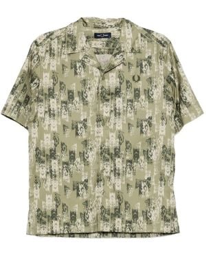 Fred Perry Chemise À Imprimé Graphique - Gris