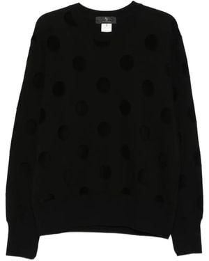 Y's Yohji Yamamoto Polka Dot-Pattern Jumper - Black