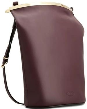 Tod's Beuteltasche Aus Leder - Lila