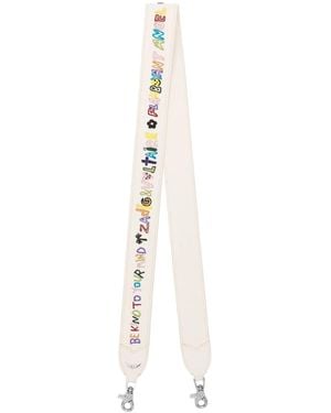 Zadig & Voltaire Correa para bolso con letras del logo - Blanco