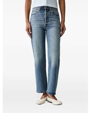Levi's 722 High-Rise Straight-Leg Jeans - Blue