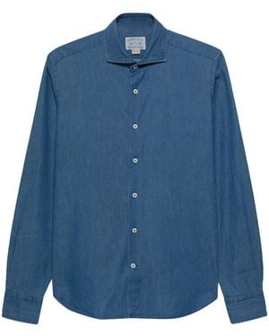 Orian Chambray Cotton Shirt - Blue