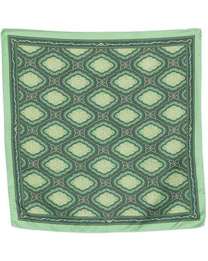 Drole de Monsieur Le Foulard Médallion Patterned Scarf - Green