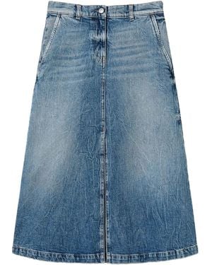 Twinset Denim Midi Skirt - Blue
