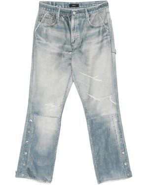 Purple Brand Button-Fastening Distressed Jeans - Blue