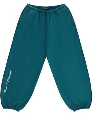 Gosha Rubchinskiy Logo-Print Track Trousers - Blue