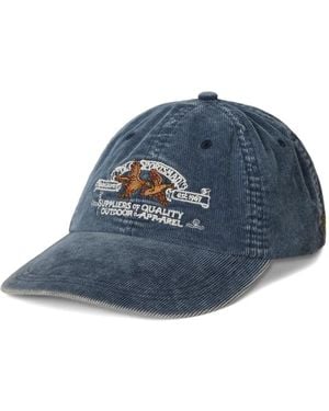 Polo Ralph Lauren Corduroy-Effect Baseball Cap - Blue