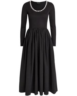 Sister Jane Beaded Long-Sleeved Midi Dress - Black
