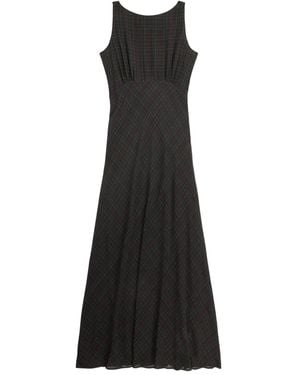 RRL Juliana Plaid Maxi Dress - Black