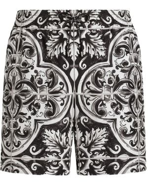 Dolce & Gabbana Bañador con estampado gráfico - Negro