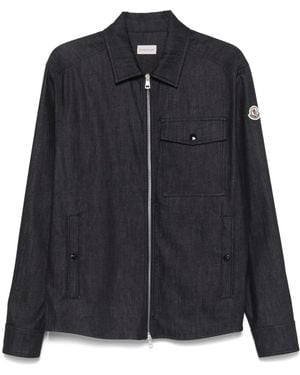 Moncler Klassisches Jeanshemd - Schwarz