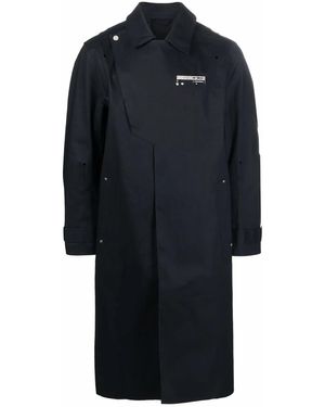 A_COLD_WALL* Logo-Badge Longline Trench Coat - Black