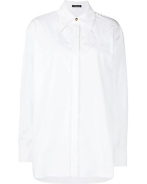 Versace Cut-Out Detail Long-Sleeve Shirt - White