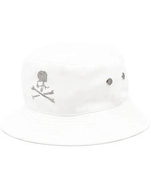 MASTERMIND WORLD Logo Print Bucket Hat - White