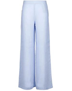 120% Lino High-Rise Pants - Blue