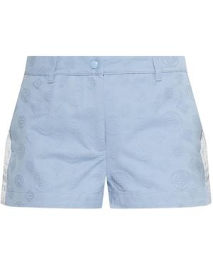 CASABLANCA Monogram Stripe Shorts - Blue