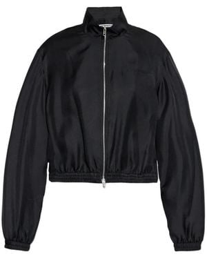 Alexander Wang Zip-Up Elasticated-Hem Jacket - Black
