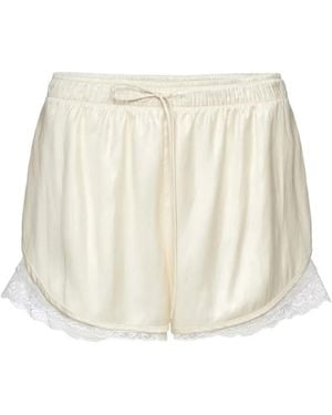 Magda Butrym Lace-Trim Shorts - White