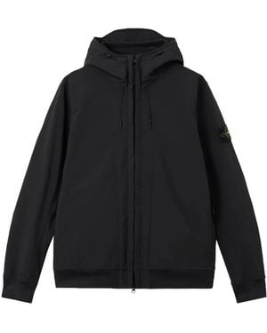 Stone Island Q100004 Soft Shell-R_E.Dye Technology Jacket - Black