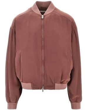 Versace Silk Bomber Jacket - Red