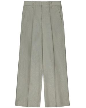 Incotex Regular-Fit Linen Pants - Grey