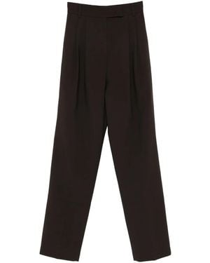 Frankie Shop Bea Pleated Straight Trousers - Black