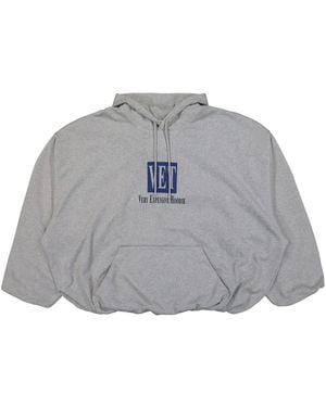 Vetements Boxy Hoodie Met Logoprint - Grijs
