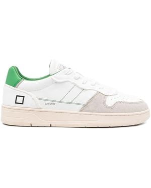 Date Court 2.0. Leather Panel Trainers - White
