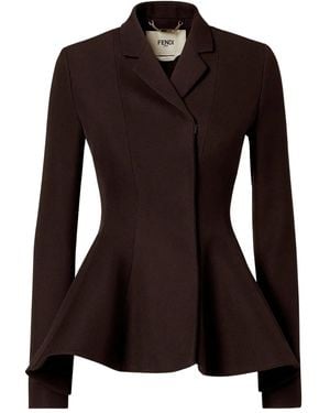 Fendi Peplum Blazer - Black