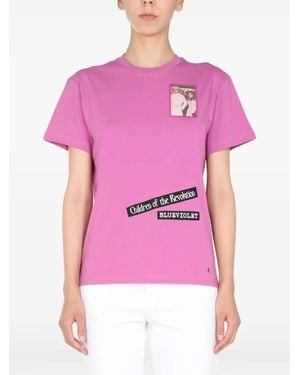 Raf Simons Camiseta Con Motivo Gráfico - Rosa