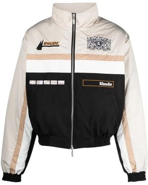 Rhude Logoed Jacket - White