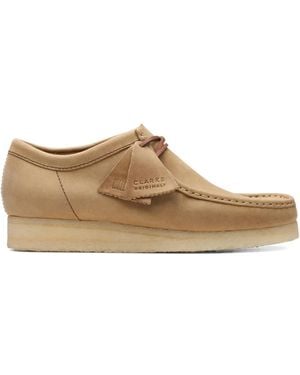 Clarks Wallabee Leather" Loafers - Brown